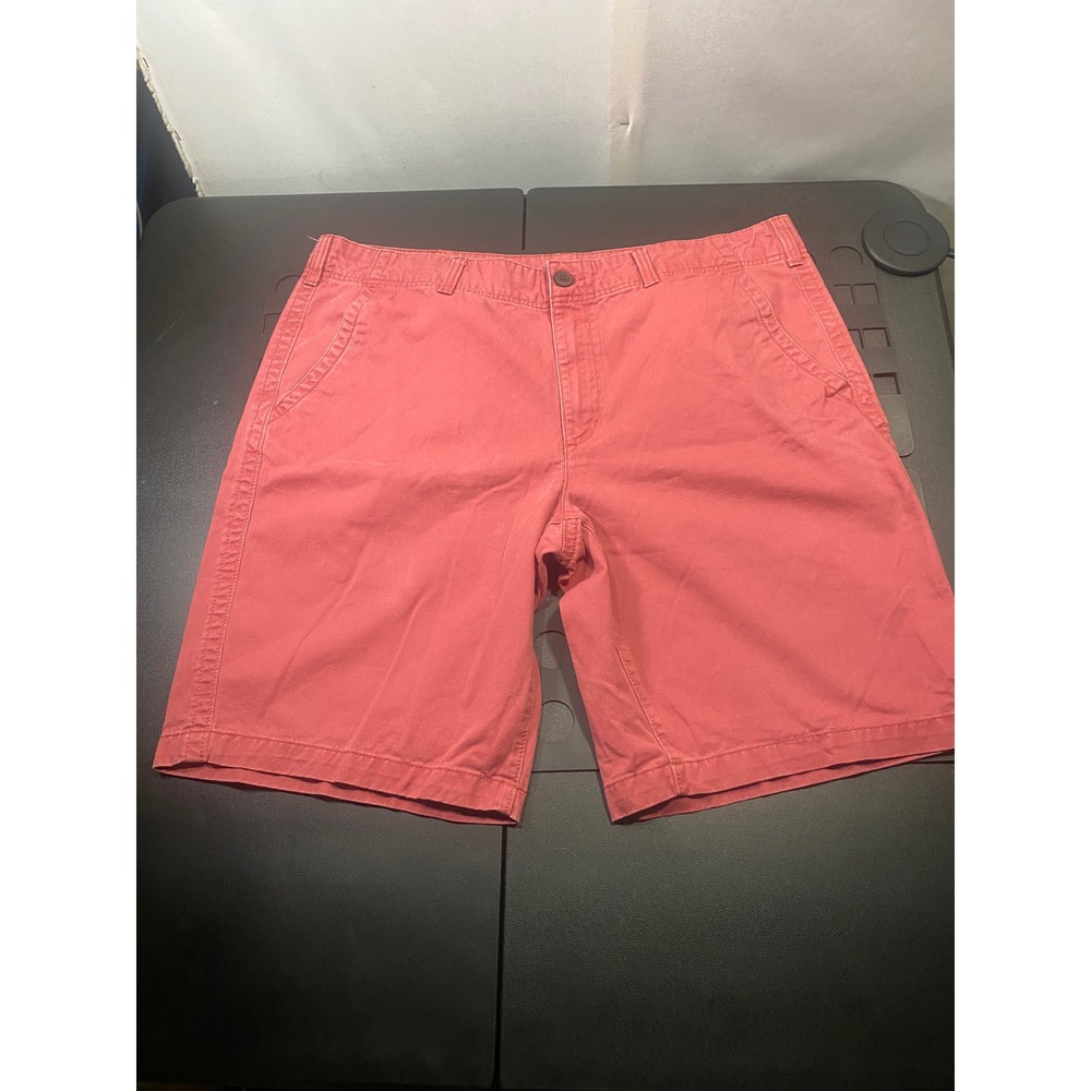 Urban Pipeline Mens 40 Red Casual Chino Shorts Cotton Blend Flat Front